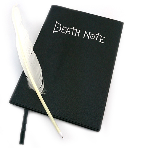 Anime DN Death Note Set - Notebook & Feather Pen & Necklace & Ring