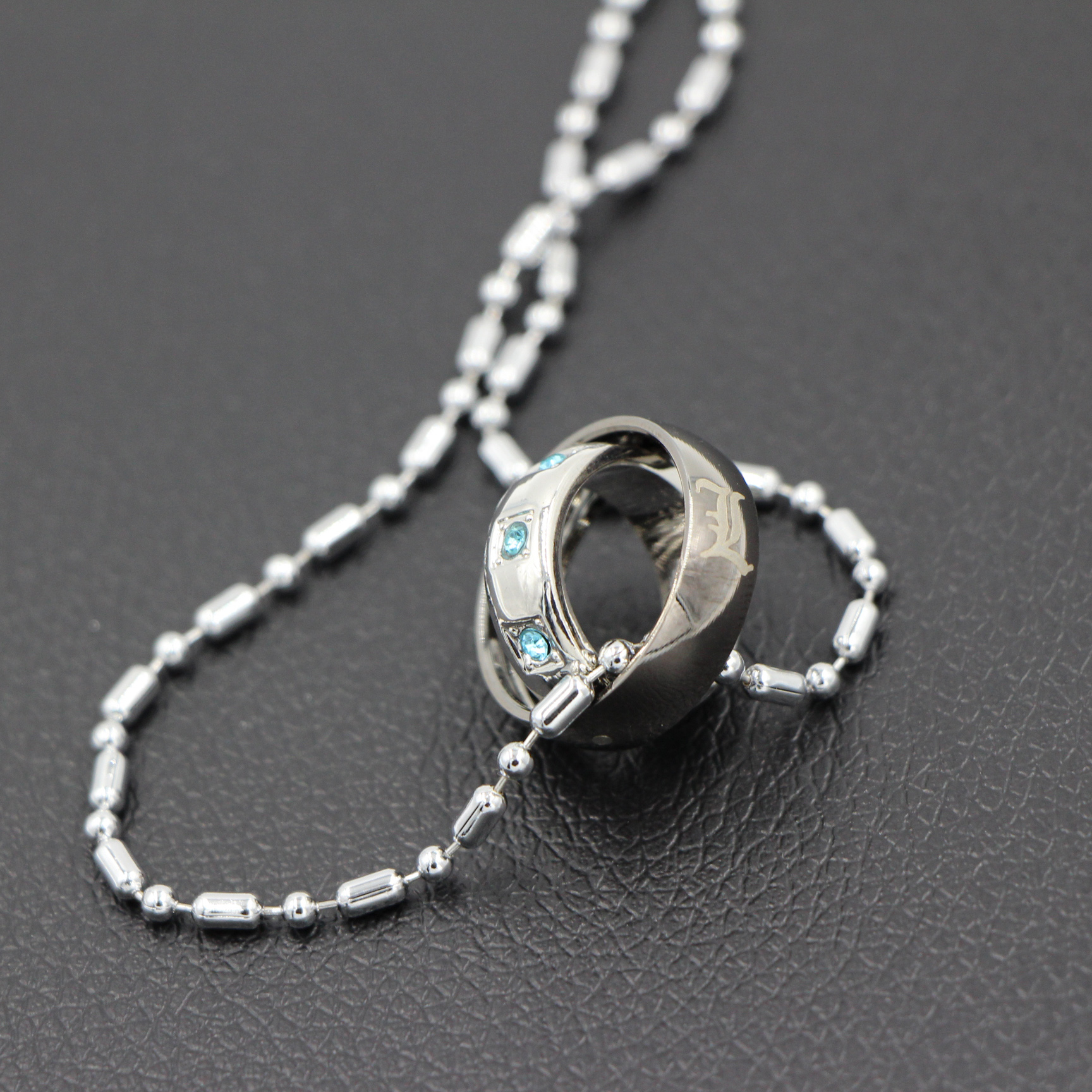 Anime DN Death Note Set - Notebook & Feather Pen & Necklace & Ring