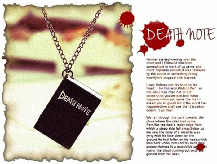 Anime DN Death Note Two in One Necklace & Pocket Watch - Quartz