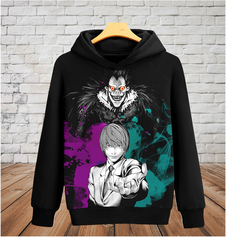Japan Anime DN Death Note Hoodies Boys/men Cosplay Yamaguchi Kappei Sweatshirts Printed cos