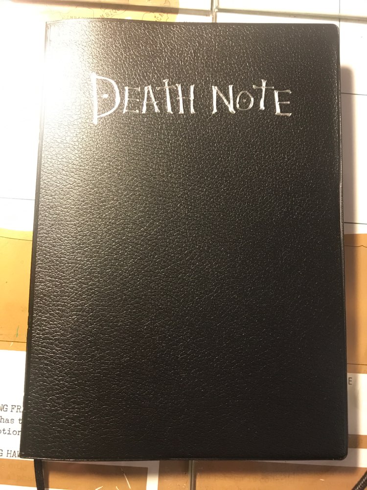 Death Note Notebook Detailed Recreation - Black and White Pages ...