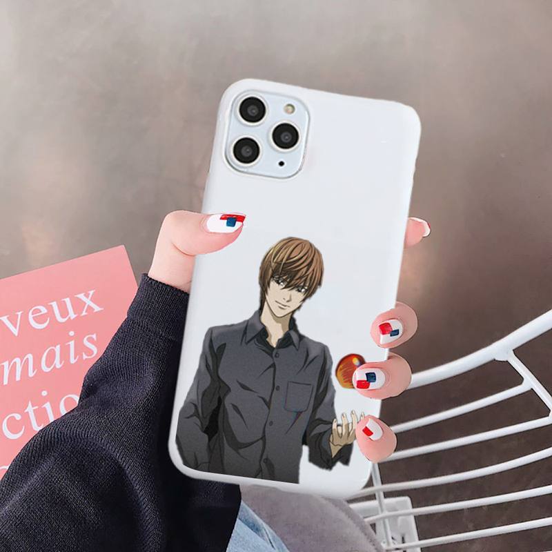 Anime DN Death Note Ryuk kira Phone Case Candy Color for iPhone 6 7 8 11 12 s mini pro X XS XR MAX Plus Anti-fall protective