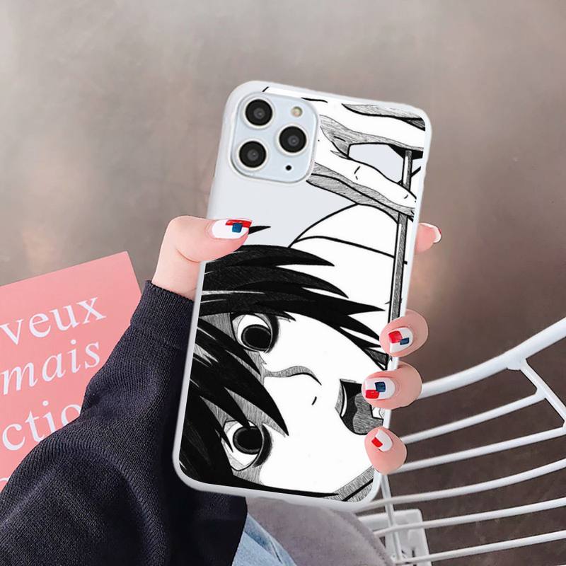 Anime DN Death Note Ryuk kira Phone Case Candy Color for iPhone 6 7 8 11 12 s mini pro X XS XR MAX Plus Anti-fall protective