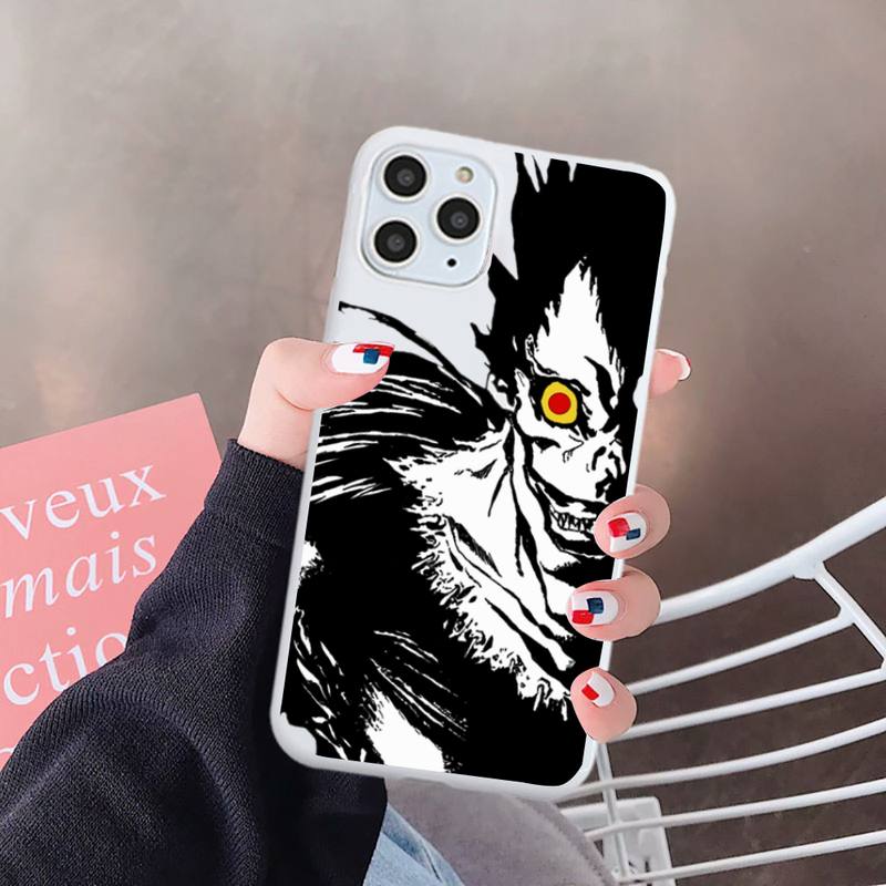 Anime DN Death Note Ryuk kira Phone Case Candy Color for iPhone 6 7 8 11 12 s mini pro X XS XR MAX Plus Anti-fall protective