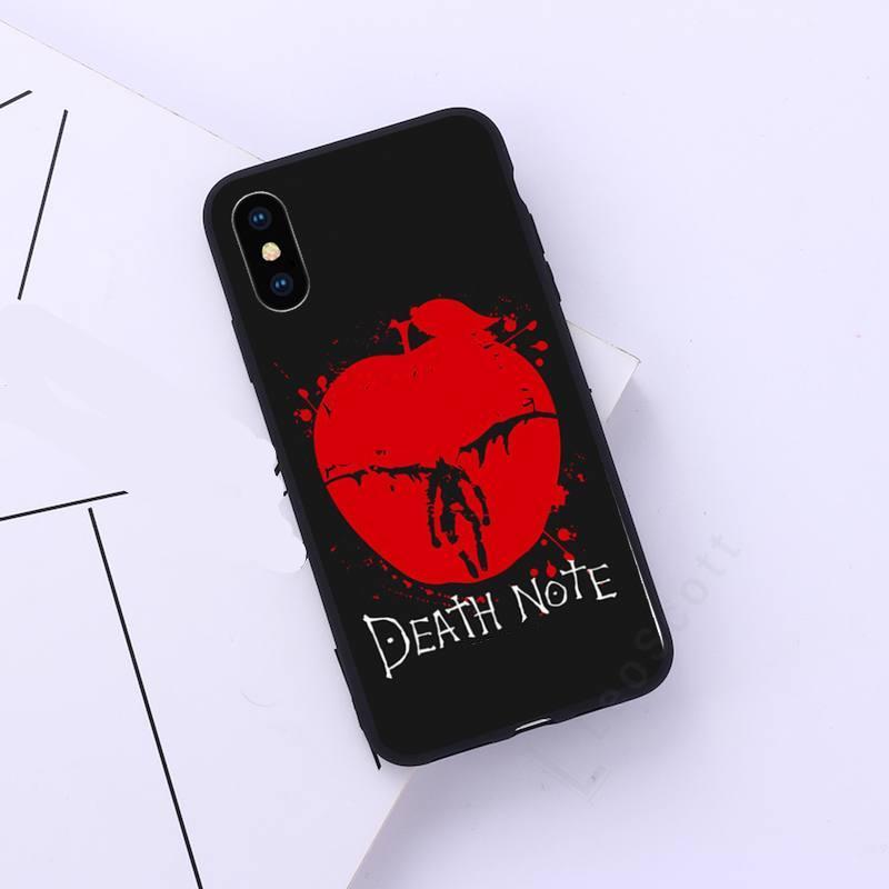 Manga Anime DN Death Note Notebook pattern Phone Case for iPhone 11 12 pro XS MAX 8 7 6 6S Plus X 5S SE 2020 XR