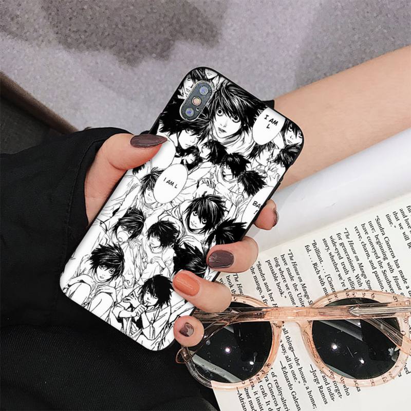 FHNBLJ DEATH NOTE L Lawliet Phone Case for iPhone 8 7 6 6S Plus X 5S SE 2020 XR 11 12 pro XS MAX