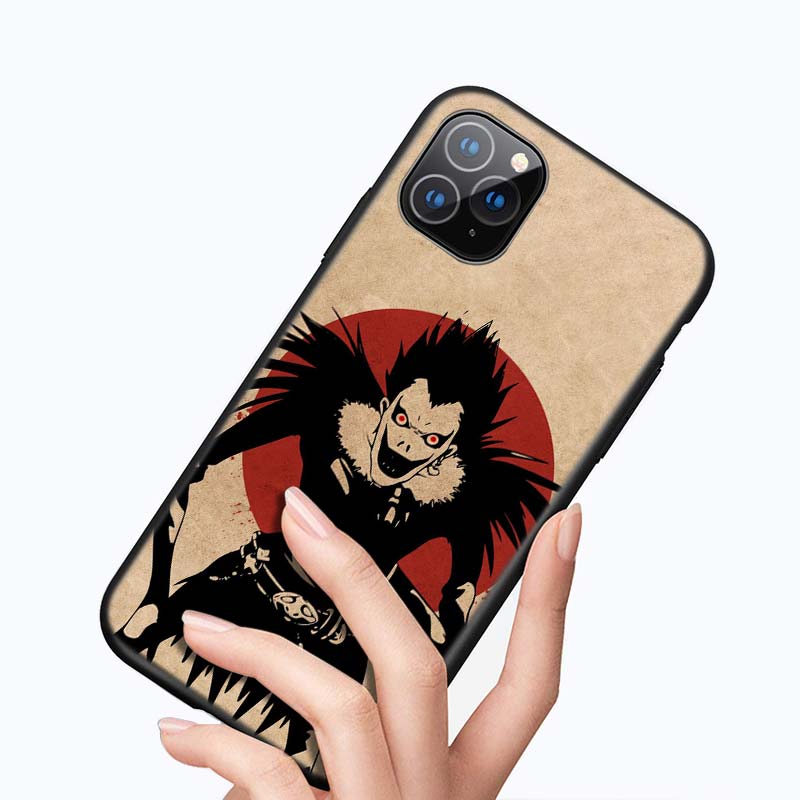 death note For Apple iPhone 12 11 Pro Max mini XS Max XR X 8 7 6 6S Plus 5S SE 2020 Soft Black Phone Case