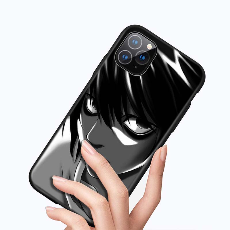 death note For Apple iPhone 12 11 Pro Max mini XS Max XR X 8 7 6 6S Plus 5S SE 2020 Soft Black Phone Case