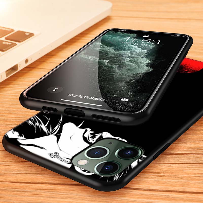 death note For Apple iPhone 12 11 Pro Max mini XS Max XR X 8 7 6 6S Plus 5S SE 2020 Soft Black Phone Case