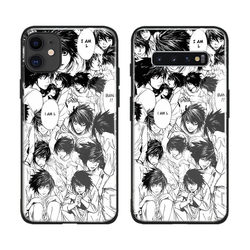 DEATH NOTE L Lawliet soft silicone Tempered glass Phone case cover for iPhone SE 6 6s 7 8 Plus X XR XS 11 12 mini Pro max
