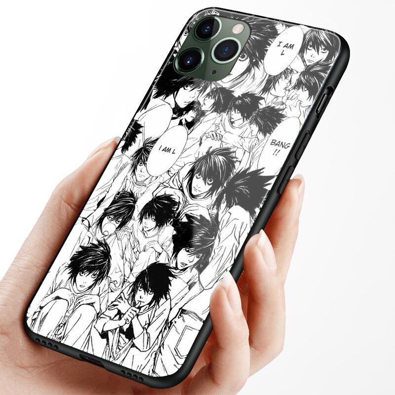 DEATH NOTE L Lawliet soft silicone Tempered glass Phone case cover for iPhone SE 6 6s 7 8 Plus X XR XS 11 12 mini Pro max