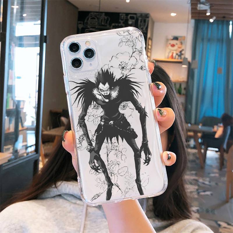 death note misa Ryuk apple Phone Case Transparent for iPhone 6 7 8 11 12 s mini pro X XS XR MAX Plus cover funda shell death note misa Ryuk apple Phone Case Transparent for iPhone 6 7 8 11 12 s mini pro X XS XR MAX Plus cover funda shell