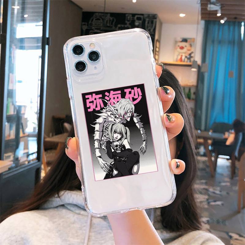death note misa Ryuk apple Phone Case Transparent for iPhone 6 7 8 11 12 s mini pro X XS XR MAX Plus cover funda shell death note misa Ryuk apple Phone Case Transparent for iPhone 6 7 8 11 12 s mini pro X XS XR MAX Plus cover funda shell