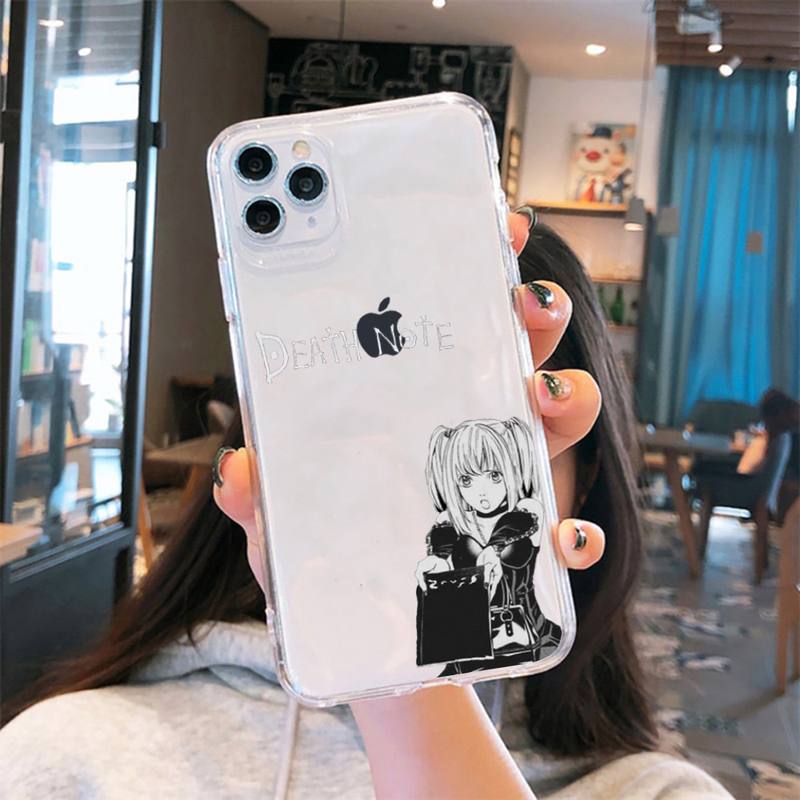 death note misa Ryuk apple Phone Case Transparent for iPhone 6 7 8 11 12 s mini pro X XS XR MAX Plus cover funda shell death note misa Ryuk apple Phone Case Transparent for iPhone 6 7 8 11 12 s mini pro X XS XR MAX Plus cover funda shell