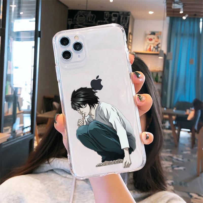 death note misa Ryuk apple Phone Case Transparent for iPhone 6 7 8 11 12 s mini pro X XS XR MAX Plus cover funda shell death note misa Ryuk apple Phone Case Transparent for iPhone 6 7 8 11 12 s mini pro X XS XR MAX Plus cover funda shell