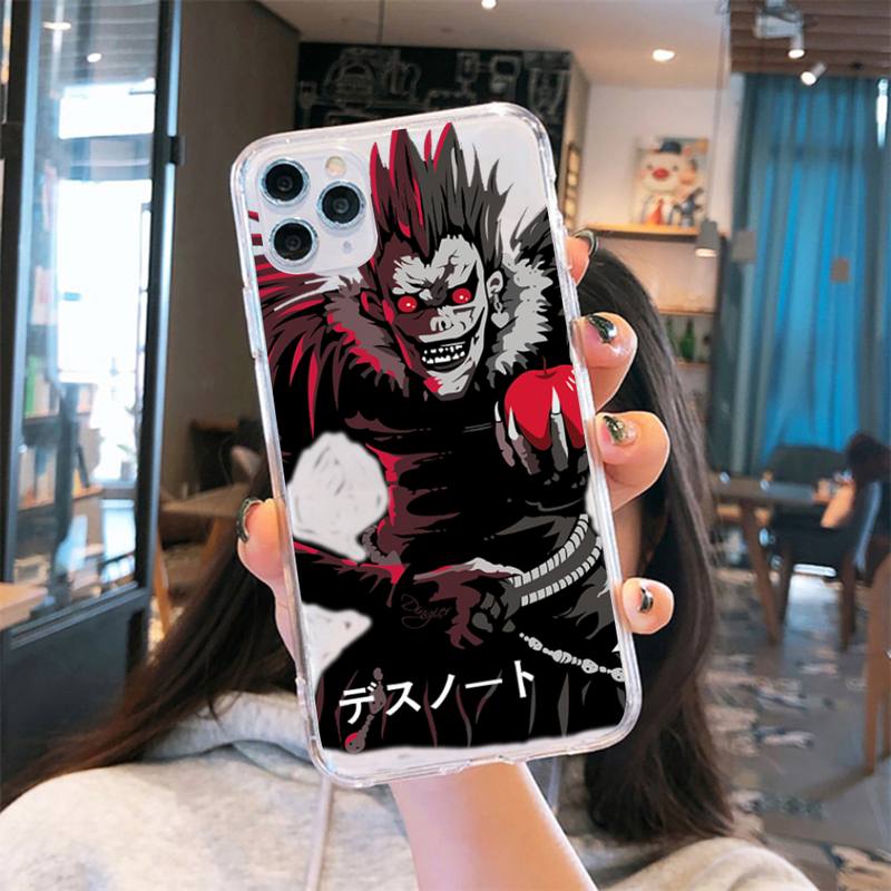 death note misa Ryuk apple Phone Case Transparent for iPhone 6 7 8 11 12 s mini pro X XS XR MAX Plus cover funda shell death note misa Ryuk apple Phone Case Transparent for iPhone 6 7 8 11 12 s mini pro X XS XR MAX Plus cover funda shell