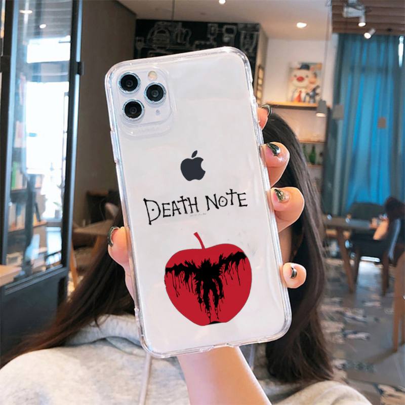 death note misa Ryuk apple Phone Case Transparent for iPhone 6 7 8 11 12 s mini pro X XS XR MAX Plus cover funda shell death note misa Ryuk apple Phone Case Transparent for iPhone 6 7 8 11 12 s mini pro X XS XR MAX Plus cover funda shell