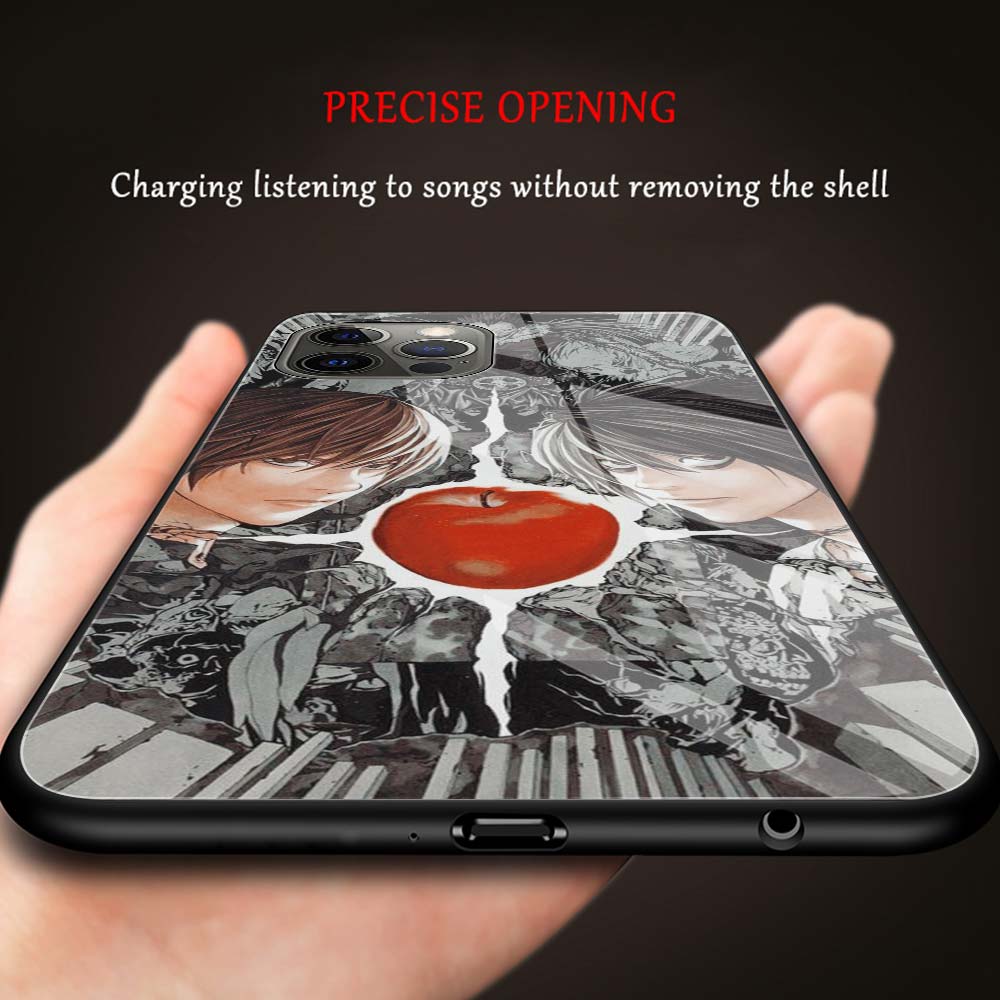 Manga Anime DN Death Note Ryuk Glass Phone Case for iPhone 11 12 Pro XR X 7 8 XS Max 6 6S Plus SE 2020 Cover Shell Coque Capa Manga Anime DN Death Note Ryuk Glass Phone Case for iPhone 11 12 Pro XR X 7 8 XS Max 6 6S Plus SE 2020 Cover Shell Coque Capa