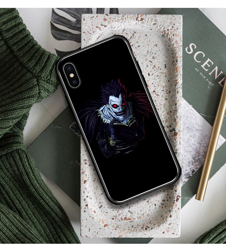 Ryuk Anime DN Death Note anine glass phone case for iPhone 6 6s 7 8 x xr xs 11 pro max Samsung S note 8 9 10 20 Plus cover shell Ryuk Anime DN Death Note anine glass phone case for iPhone 6 6s 7 8 x xr xs 11 pro max Samsung S note 8 9 10 20 Plus cover shell