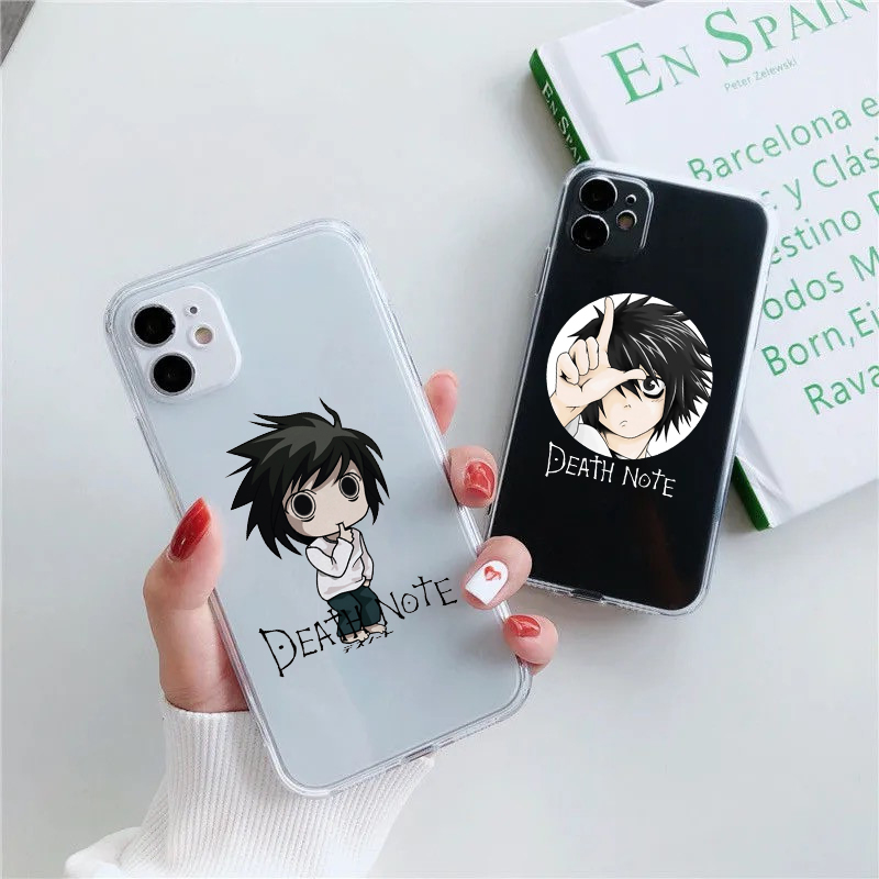Anime DN Death Note Pattern Clear Phone Case Cover For iPhone 11 Pro 12 XR X XS MAX SE20 7 8 6Plus Japan Soft Silicone Cover Fundas