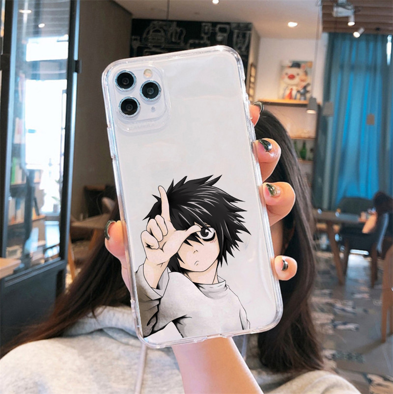 Anime DN Death Note Pattern Clear Phone Case Cover For iPhone 11 Pro 12 XR X XS MAX SE20 7 8 6Plus Japan Soft Silicone Cover Fundas