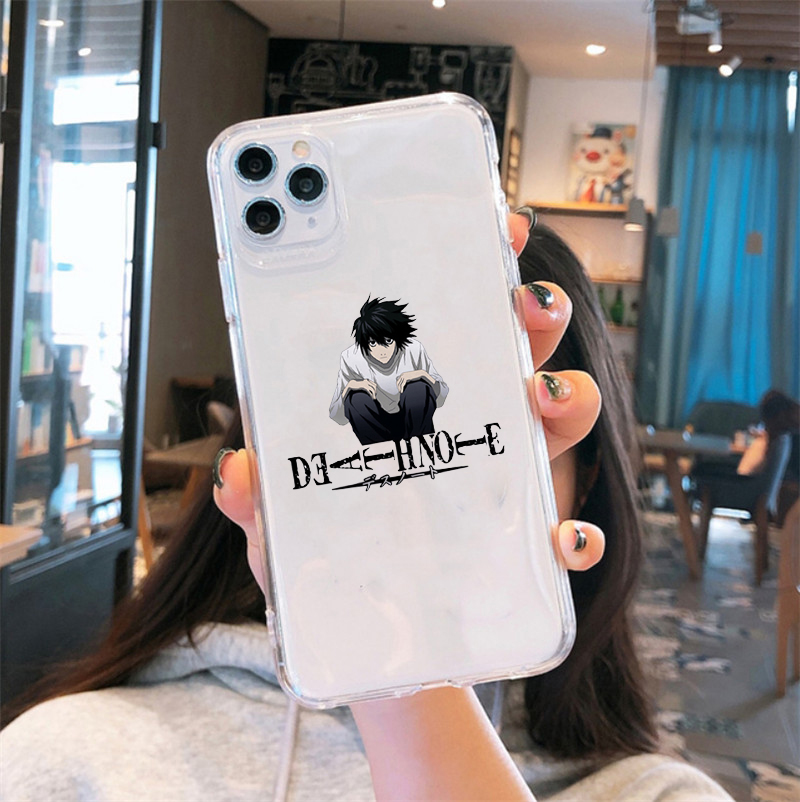 Anime DN Death Note Pattern Clear Phone Case Cover For iPhone 11 Pro 12 XR X XS MAX SE20 7 8 6Plus Japan Soft Silicone Cover Fundas