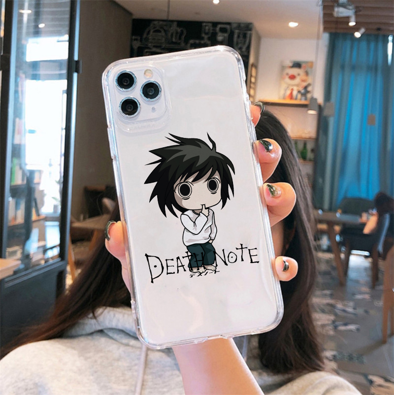 Anime DN Death Note Pattern Clear Phone Case Cover For iPhone 11 Pro 12 XR X XS MAX SE20 7 8 6Plus Japan Soft Silicone Cover Fundas