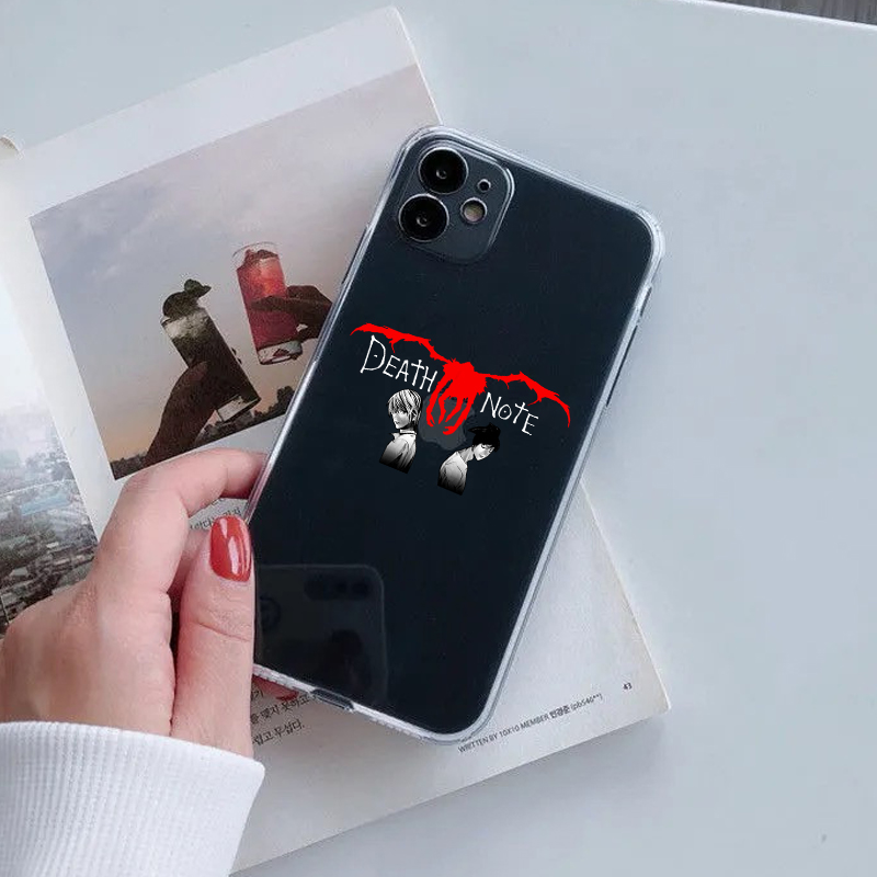 Anime DN Death Note Pattern Clear Phone Case Cover For iPhone 11 Pro 12 XR X XS MAX SE20 7 8 6Plus Japan Soft Silicone Cover Fundas