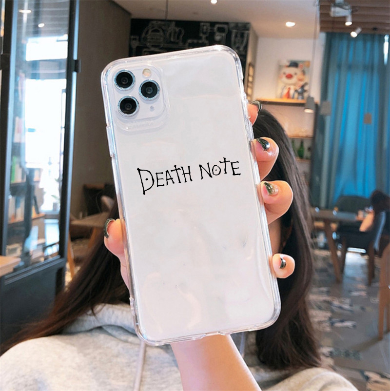 Anime DN Death Note Pattern Clear Phone Case Cover For iPhone 11 Pro 12 XR X XS MAX SE20 7 8 6Plus Japan Soft Silicone Cover Fundas