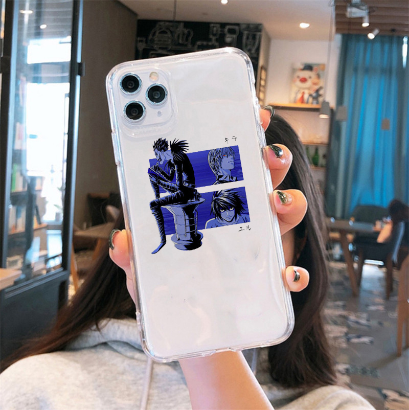Anime DN Death Note Pattern Clear Phone Case Cover For iPhone 11 Pro 12 XR X XS MAX SE20 7 8 6Plus Japan Soft Silicone Cover Fundas