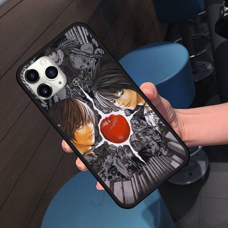 Anime DN Death Note anime comic Ryuk kira Phone Case for iPhone 11 12 pro XS MAX 8 7 6 6S Plus X 5S SE 2020 XR soft Shell Cover Funda Anime DN Death Note anime comic Ryuk kira Phone Case for iPhone 11 12 pro XS MAX 8 7 6 6S Plus X 5S SE 2020 XR soft Shell Cover Funda