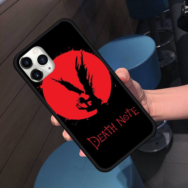 Anime DN Death Note anime comic Ryuk kira Phone Case for iPhone 11 12 pro XS MAX 8 7 6 6S Plus X 5S SE 2020 XR soft Shell Cover Funda Anime DN Death Note anime comic Ryuk kira Phone Case for iPhone 11 12 pro XS MAX 8 7 6 6S Plus X 5S SE 2020 XR soft Shell Cover Funda
