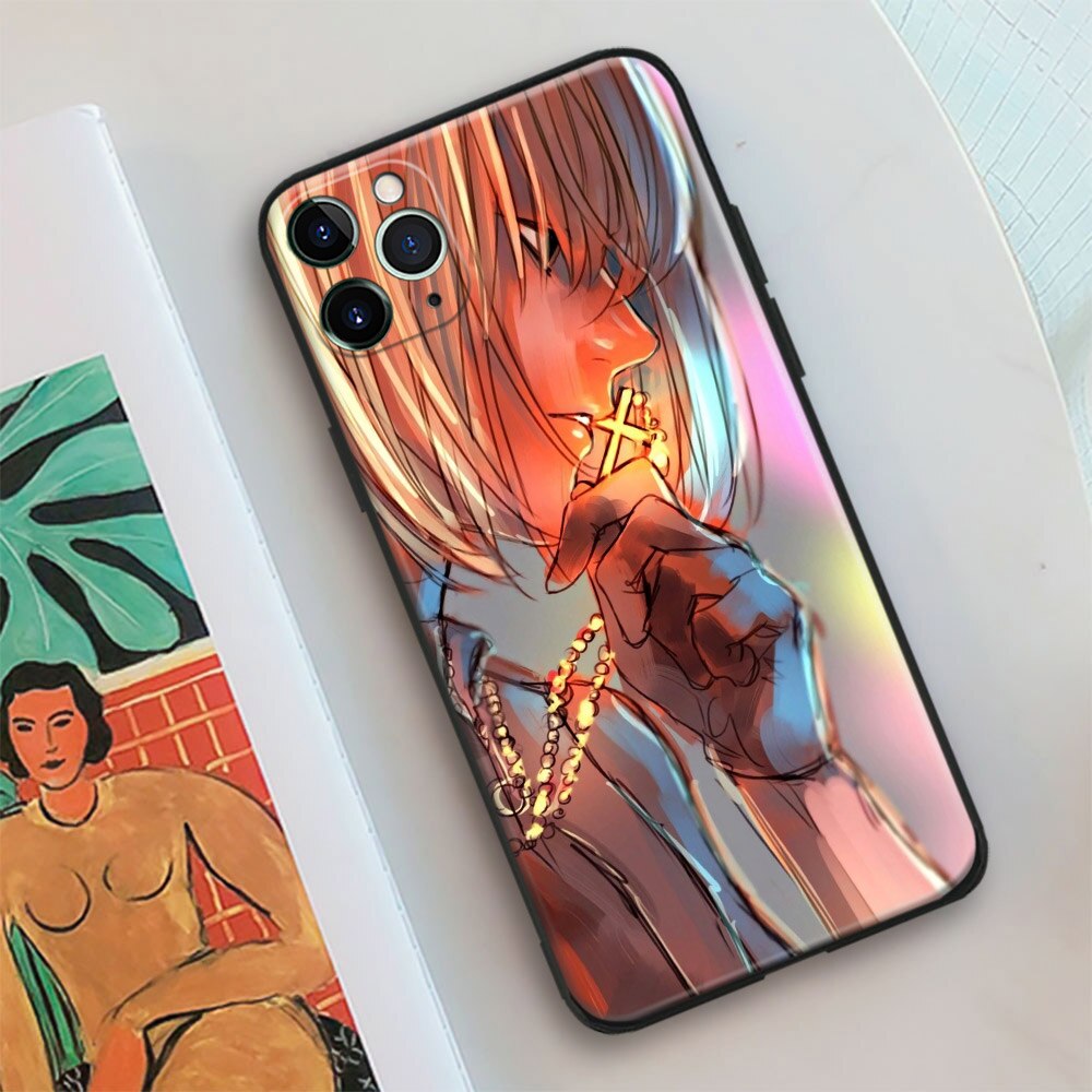 Mello Anime DN Death Note anime Soft Silicone Glass Phone Case for IPhone SE 6s 7 8 Plus X Xr Xs 11 12 Mini Pro Max Samsung Mello Anime DN Death Note anime Soft Silicone Glass Phone Case for IPhone SE 6s 7 8 Plus X Xr Xs 11 12 Mini Pro Max Samsung
