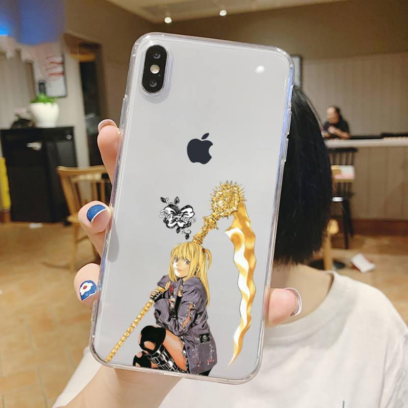 Anime DN Death Note anime Suspense Phone Case Transparent soft For iphone 5 6 7 8 11 12 s c se plus mini x xs xr pro max shell