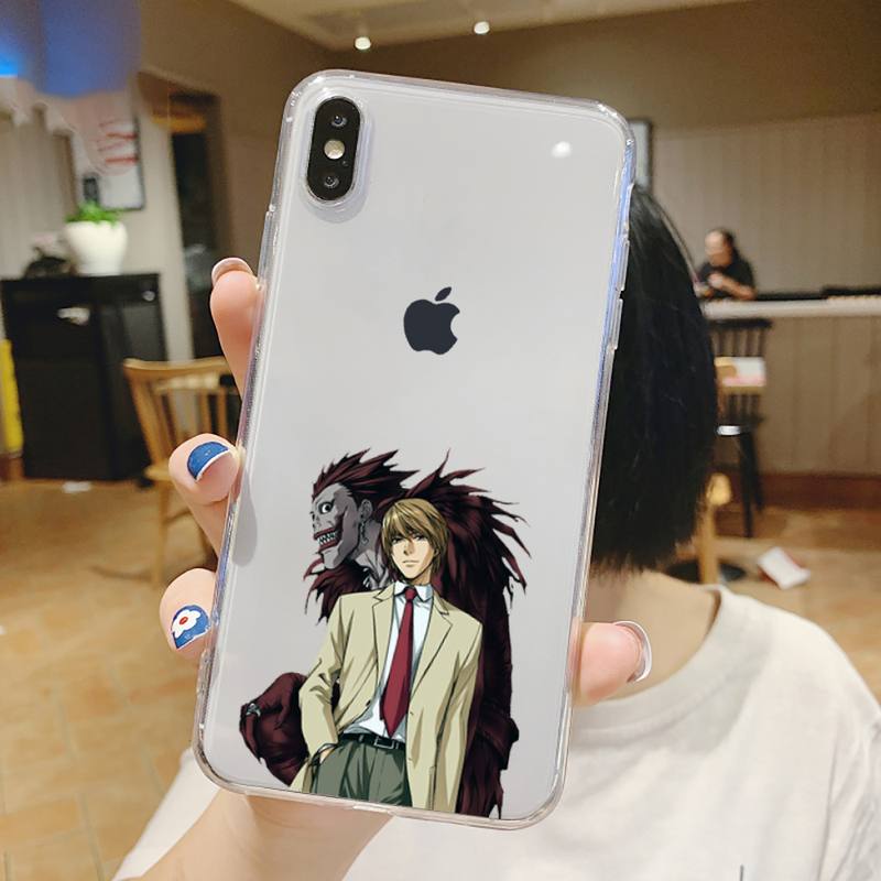Anime DN Death Note anime Suspense Phone Case Transparent soft For iphone 5 6 7 8 11 12 s c se plus mini x xs xr pro max shell