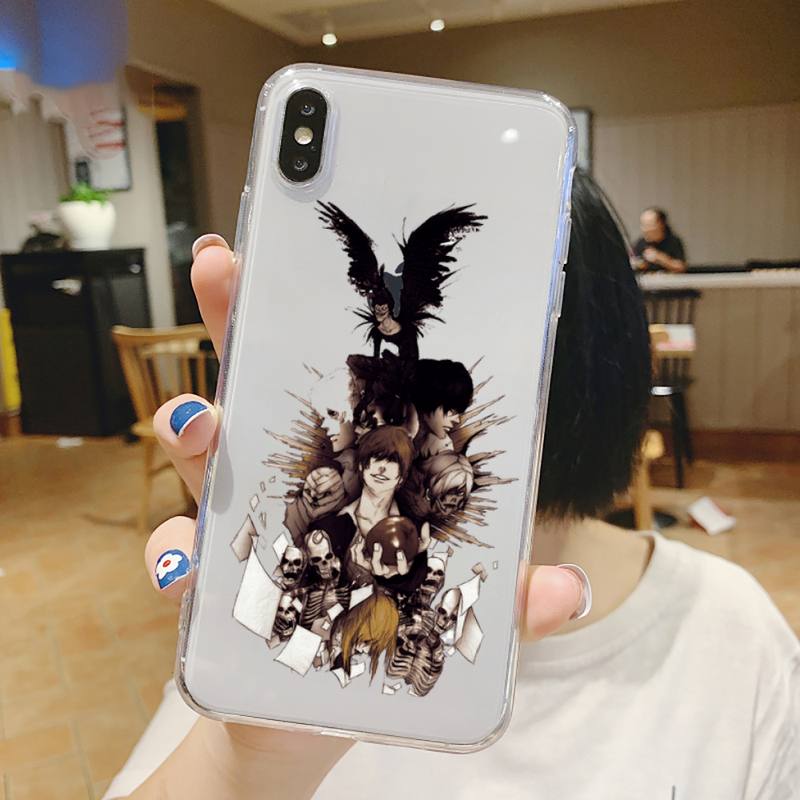 Anime DN Death Note anime Suspense Phone Case Transparent soft For iphone 5 6 7 8 11 12 s c se plus mini x xs xr pro max shell