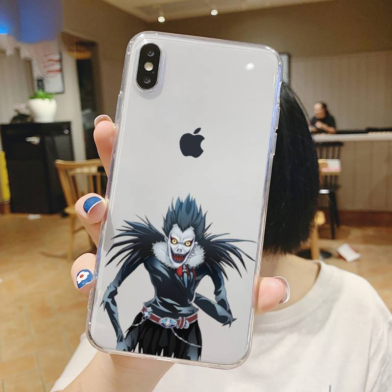 Anime DN Death Note anime Suspense Phone Case Transparent soft For iphone 5 6 7 8 11 12 s c se plus mini x xs xr pro max shell