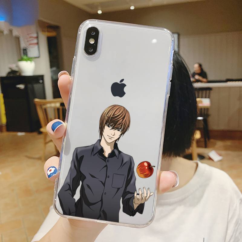 Anime DN Death Note anime Suspense Phone Case Transparent soft For iphone 5 6 7 8 11 12 s c se plus mini x xs xr pro max shell