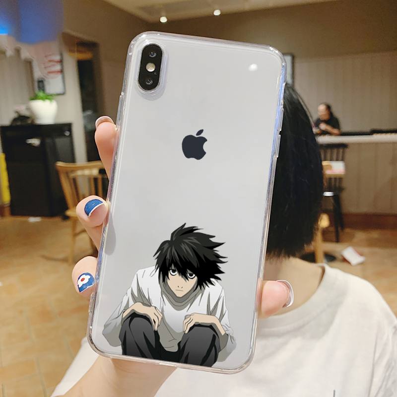 Anime DN Death Note anime Suspense Phone Case Transparent soft For iphone 5 6 7 8 11 12 s c se plus mini x xs xr pro max shell