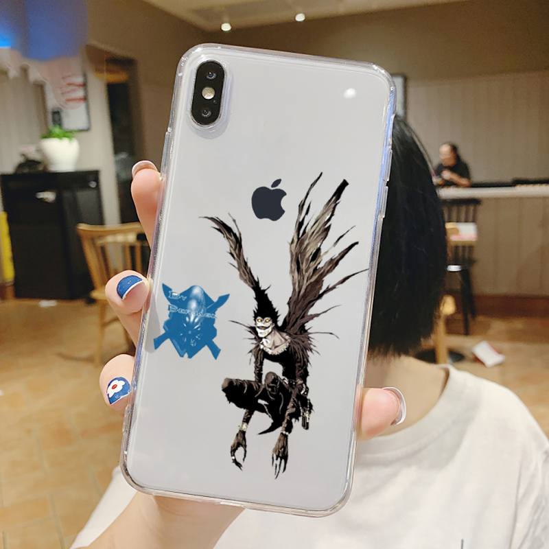 Anime DN Death Note anime Suspense Phone Case Transparent soft For iphone 5 6 7 8 11 12 s c se plus mini x xs xr pro max shell