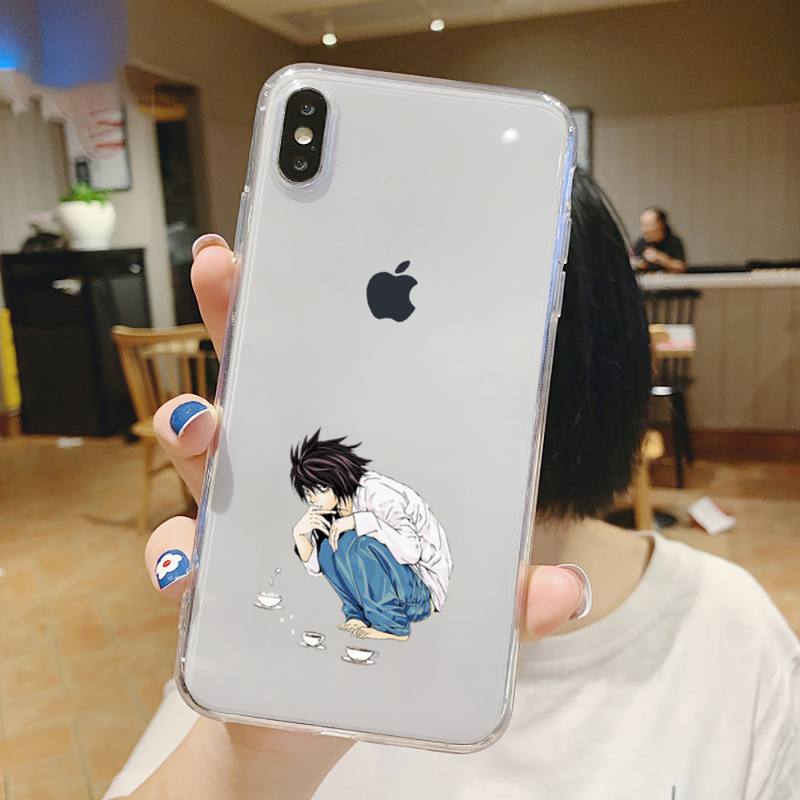 Anime DN Death Note anime Suspense Phone Case Transparent soft For iphone 5 6 7 8 11 12 s c se plus mini x xs xr pro max shell