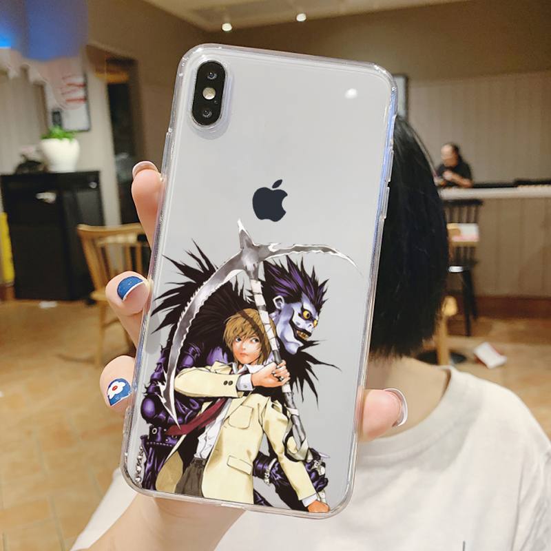 Anime DN Death Note anime Suspense Phone Case Transparent soft For iphone 5 6 7 8 11 12 s c se plus mini x xs xr pro max shell