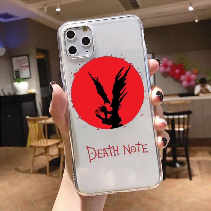 Manga Anime DN Death Note Ryuk Phone Case Transparent for iPhone 6 7 8 11 12 s mini pro X XS XR MAX Plus cover funda shell