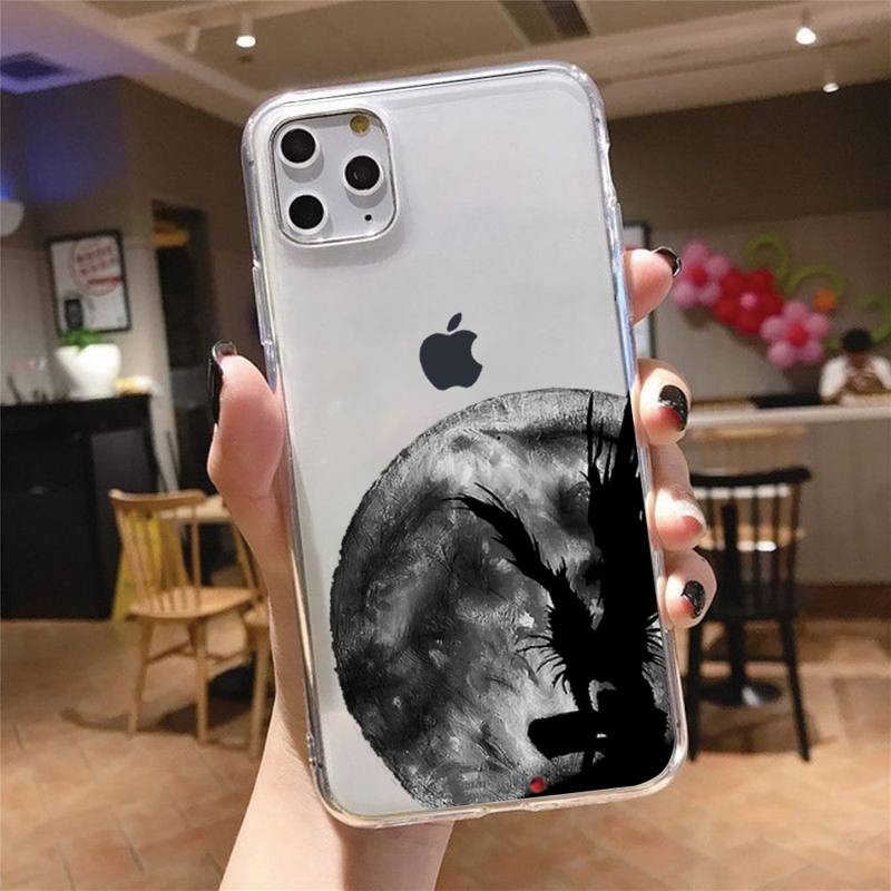 Manga Anime DN Death Note Ryuk Phone Case Transparent for iPhone 6 7 8 11 12 s mini pro X XS XR MAX Plus cover funda shell