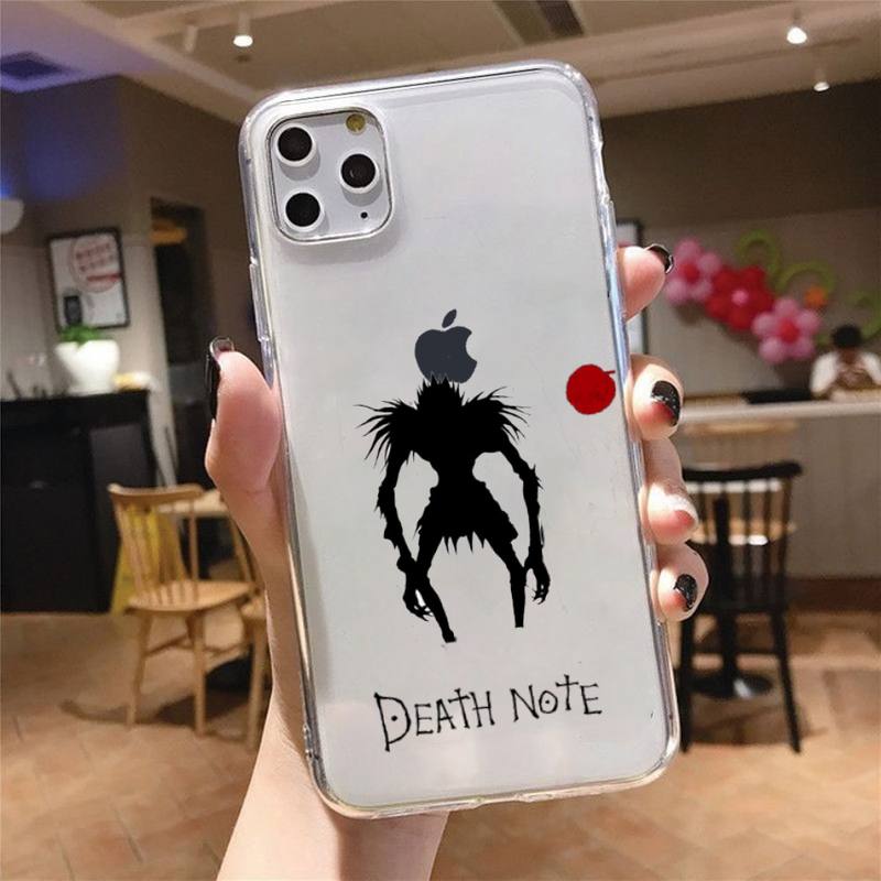 Manga Anime DN Death Note Ryuk Phone Case Transparent for iPhone 6 7 8 11 12 s mini pro X XS XR MAX Plus cover funda shell