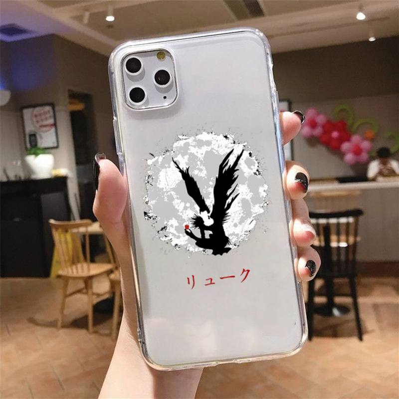Manga Anime DN Death Note Ryuk Phone Case Transparent for iPhone 6 7 8 11 12 s mini pro X XS XR MAX Plus cover funda shell