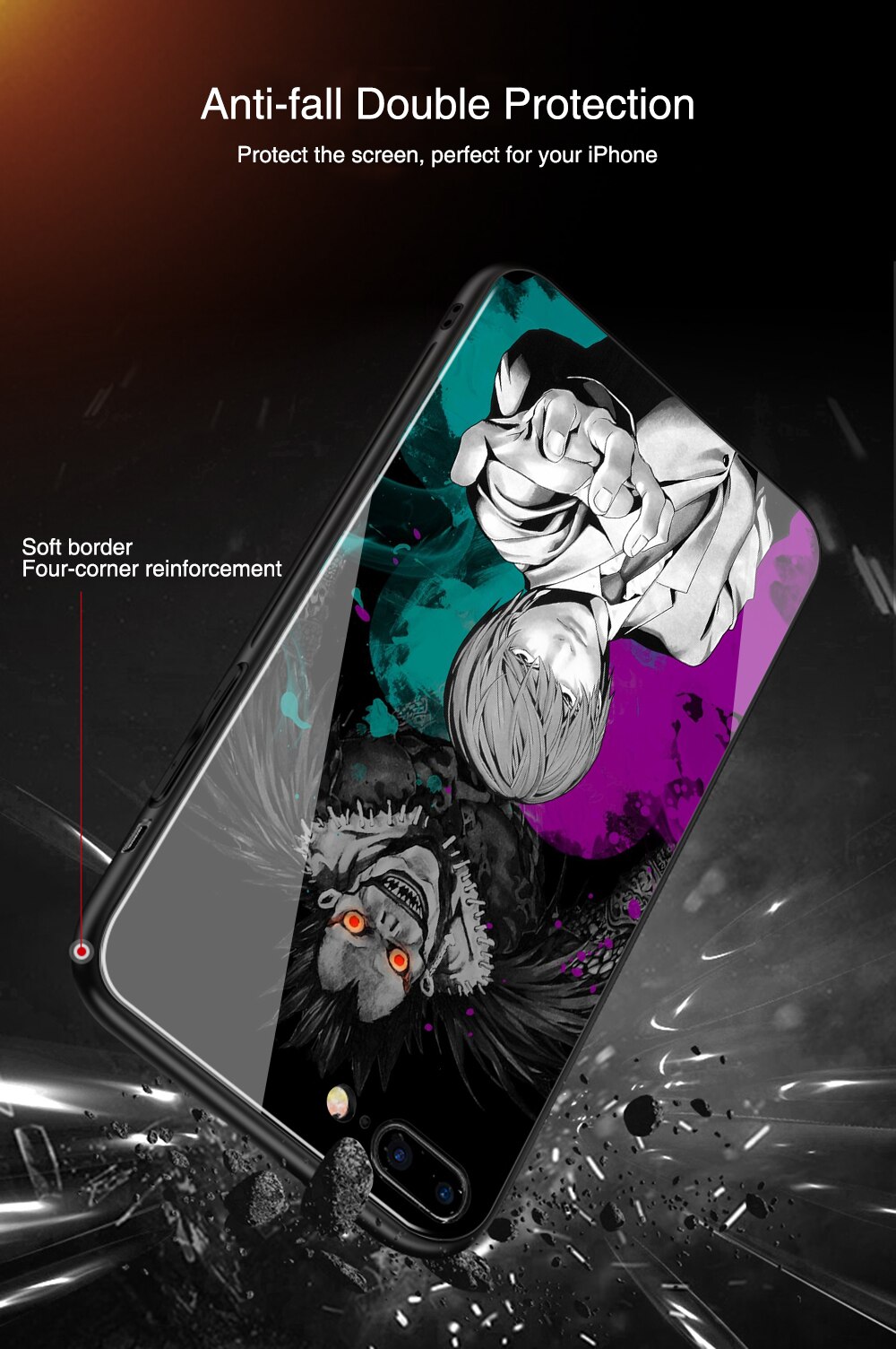 FinderCase for iphone XS Max Case Anime DN Death Note Glass Hard Back Cover Case for iPhone 6 6 plus 6s 8 7 plus X XR XS MAX 11 pro max FinderCase for iphone XS Max Case Anime DN Death Note Glass Hard Back Cover Case for iPhone 6 6 plus 6s 8 7 plus X XR XS MAX 11 pro max