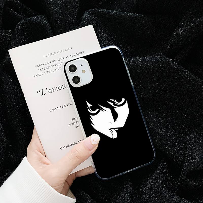 Death Cartoon Cartoon Note Ryuk kira horror apple Transparent for iPhone 6 7 8 11 12 s mini pro X XS XR MAX Plus cover shell