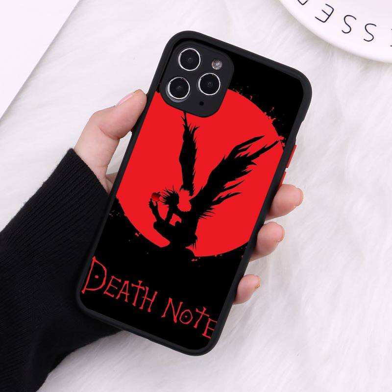 Death Cartoon Cartoon Note Ryuk kira horror apple Matte Transparent iPhone 7 8 11 12 s mini pro X XS XR MAX Plus cover funda