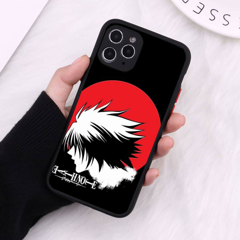 Death Cartoon Cartoon Note Ryuk kira horror apple Matte Transparent iPhone 7 8 11 12 s mini pro X XS XR MAX Plus cover funda